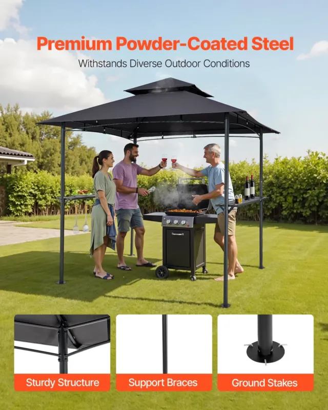 Grillvarikatus, 2,43 x 1,5 m, 2430 x 1500 x 2500 mm
