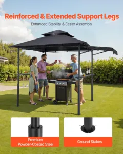 Grillvarikatus, 2,43 x 1,5 m, 2430 x 1500 x 2500 mm — pilt 4