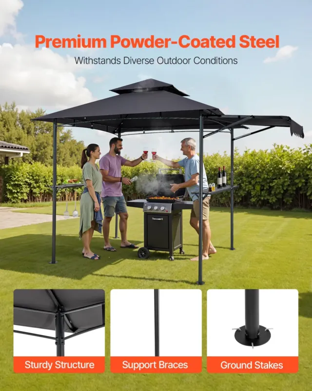 Grillvarikatus, 2,43 x 1,5 m, 2430 x 1500 x 2500 mm