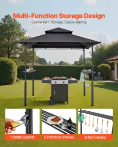 Grillvarikatus, 2,43 x 1,5 m, 2430 x 1500 x 2500 mm — pilt 5