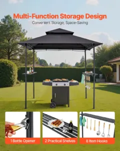 Grillvarikatus, 2,43 x 1,5 m, 2430 x 1500 x 2500 mm — pilt 5