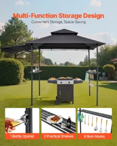 Grillvarikatus, 2,43 x 1,5 m, 2430 x 1500 x 2500 mm — pilt 5