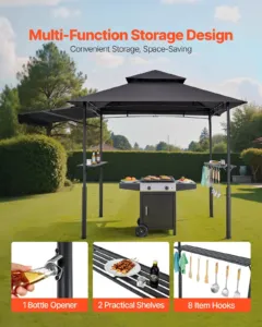 Grillvarikatus, 2,43 x 1,5 m, 2430 x 1500 x 2500 mm — pilt 5