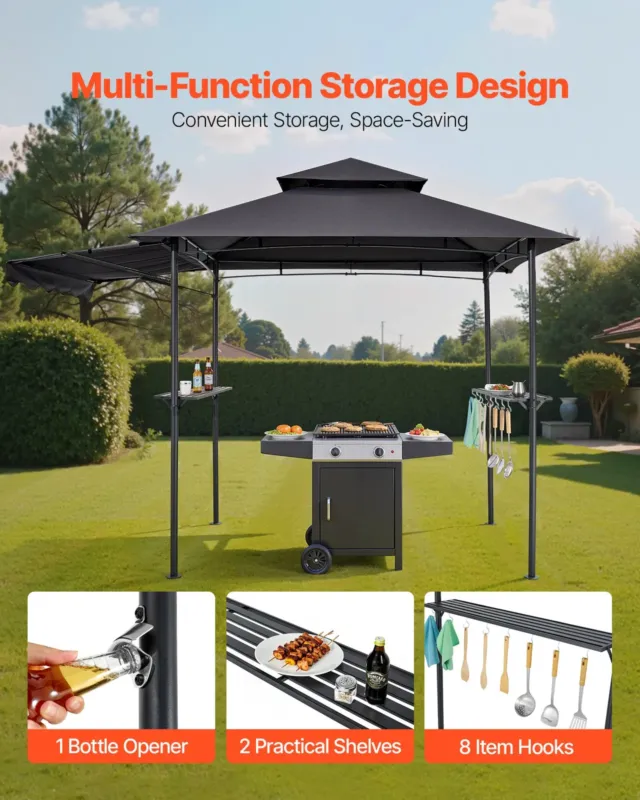 Grillvarikatus, 2,43 x 1,5 m, 2430 x 1500 x 2500 mm