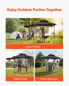 Grillvarikatus, 2,43 x 1,5 m, 2430 x 1500 x 2500 mm — pilt 6