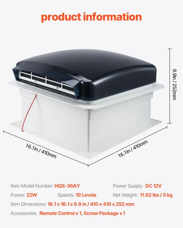 Haagissuvila ventilaator, 35,6 cm, 22 W
