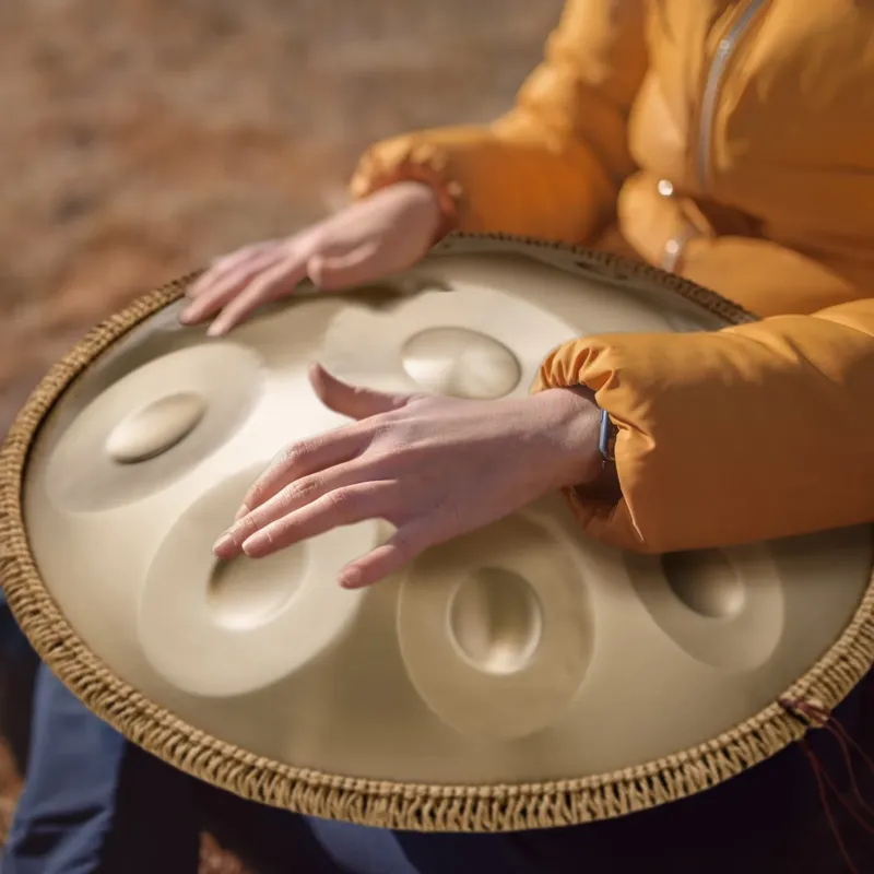 Handpan Drum 55,9 cm 10 nooti D-moll käsitrumm nuiaga