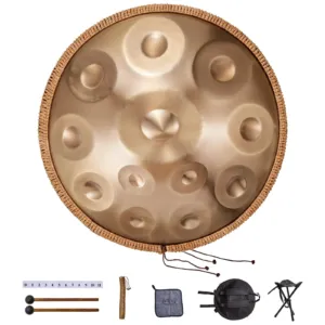 Handpan Drum 55,9 cm 12 nooti D-moll käsitrumm nuiaga — pilt 1