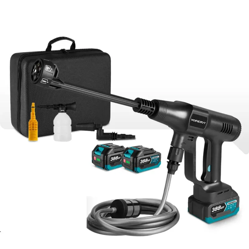 Harjadeta survepesur, 3500 W, 200 bar, roheline, 2 akut ja laadija, 22 L ämbriga