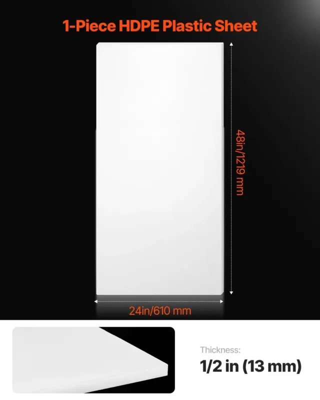 HDPE plastleht, 1 tk, 61,0 x 122 cm