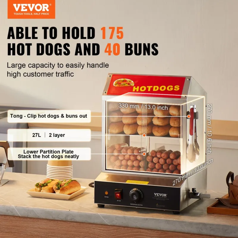 Hot dogi aurutaja 27 L, 2 tasandit