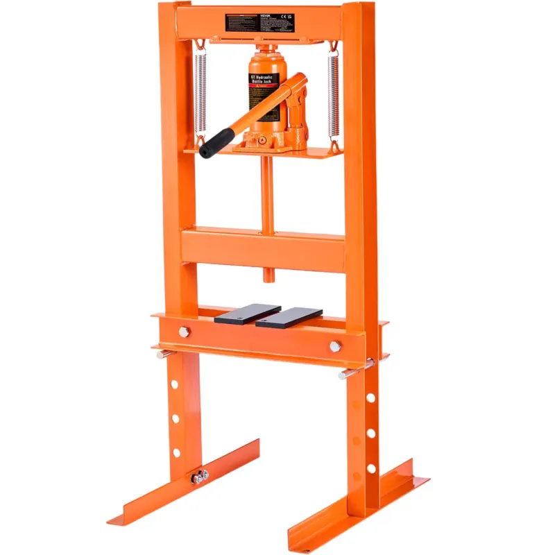 Hüdrauliline töökojapress 6 tonni pressplaatidega H-raamiga, 2,54 mm, 22 kg