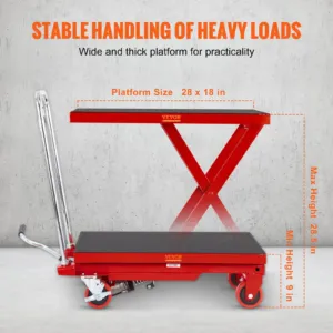 Hüdrauliline tõstelaua käru, 227 kg, 72,4 cm — pilt 3