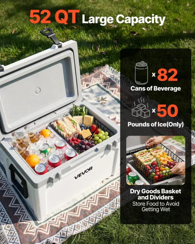 Isoleeritud kaasaskantav jahutuskast, 49,2 L, 9,3 kg