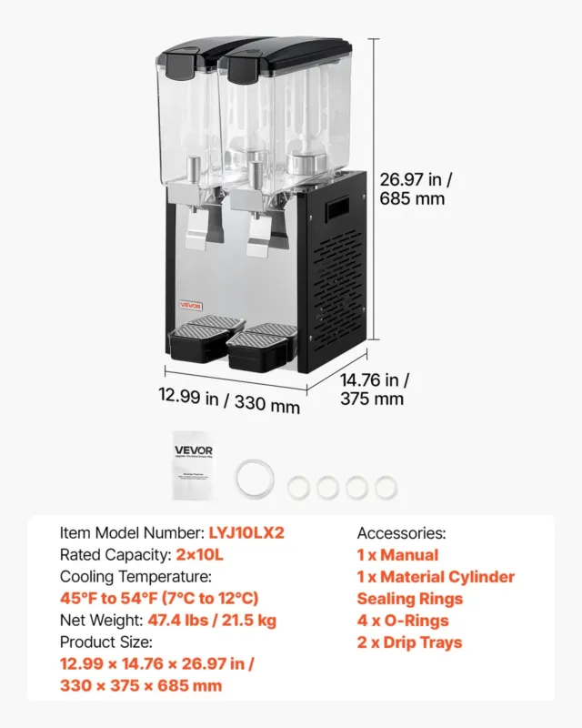 Jahutatud joogiautomaat 10 L
