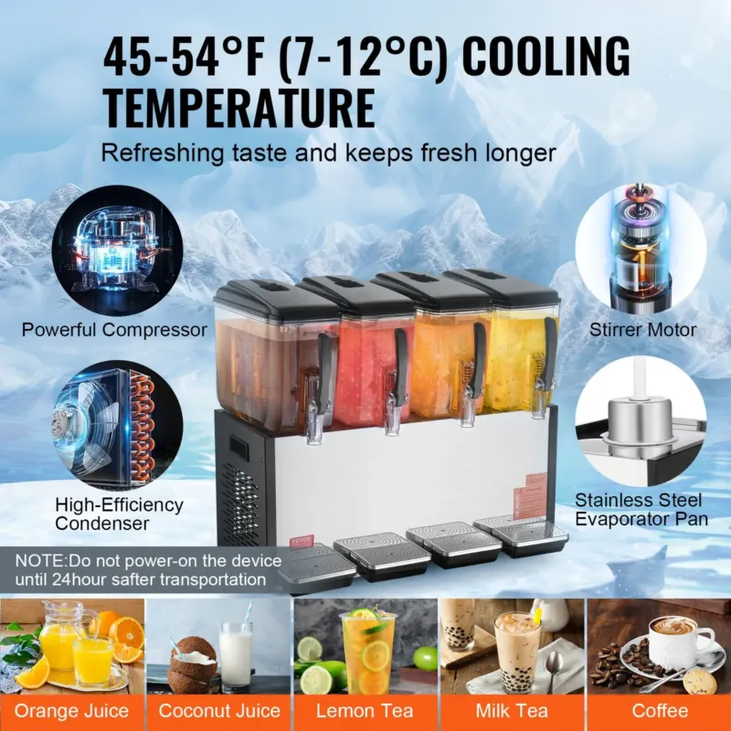 Jahutatud joogiautomaat 12 L, 510 W