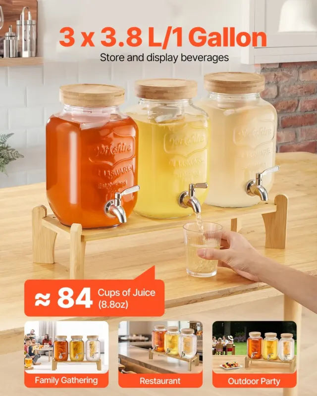 Joogidosaator 3 tk, 3,8 L