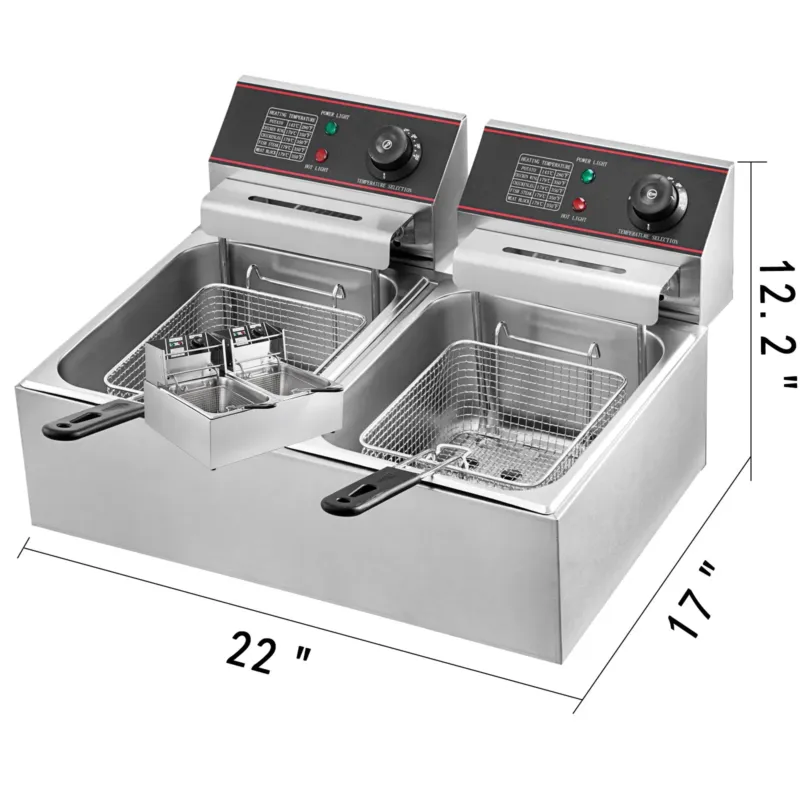 Kahe korviga fritüür 12 L, 5000 W