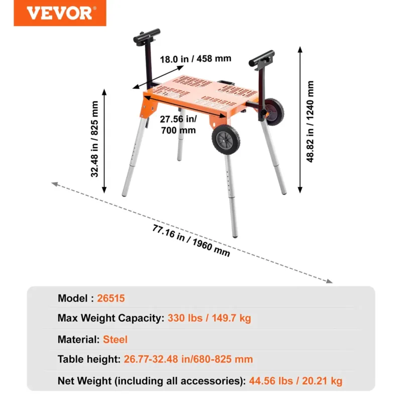 Kaldsae alus lauaplaadi ja ratastega, 150 kg, 83,6 cm