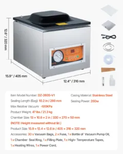 Kambervaakumpakkija 260 W — pilt 7