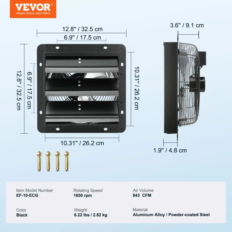 Katiku väljatõmbeventilaator, 254 mm, 18 W
