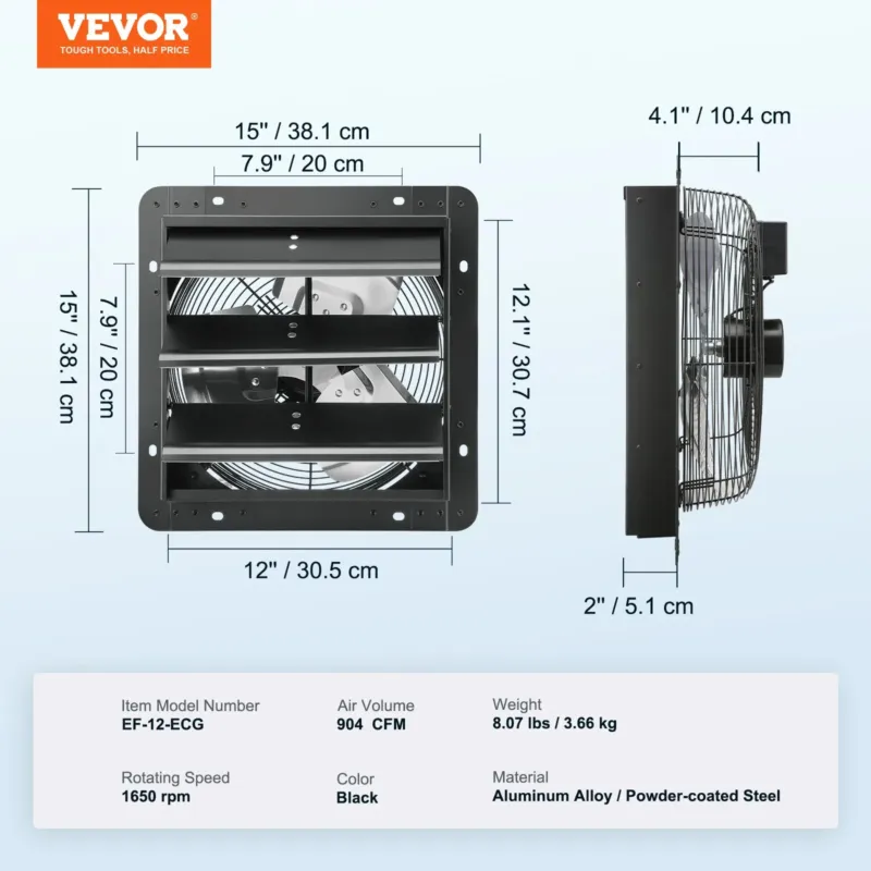 Katiku väljatõmbeventilaator, 305 mm, 40 W