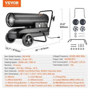 Kerosene/Diesel Forced Air Heater — pilt 7