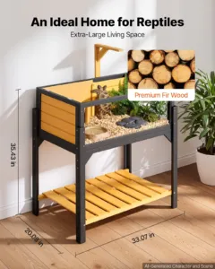 Kilpkonna elupaik 2-toaline puidust kilpkonnamaja sisseehitatud, 840 x 510 x 900 mm — pilt 2