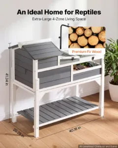 Kilpkonna elupaik 4-toaline puidust kilpkonnamaja reguleeritav, 1020 x 515 x 1050 mm — pilt 2