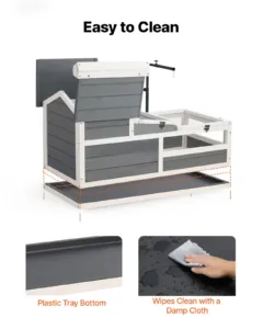 Kilpkonna elupaik 4-toaline puidust kilpkonnamaja reguleeritav, 1020 x 515 x 1050 mm — pilt 5