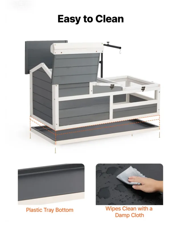 Kilpkonna elupaik 4-toaline puidust kilpkonnamaja reguleeritav, 1020 x 515 x 1050 mm
