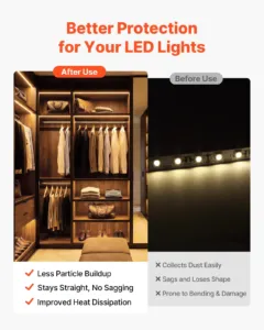 Kipsiga süvistatav LED-riba alumiiniumkanal, 10 tk, 2,01 m — pilt 3