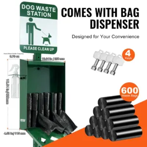 Koerajäätmete jaam kätepesupudeliga, 43,5 L, 18,9 kg — pilt 3