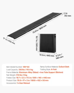 Koeratrepp autodele, 180 x 43,2 cm, 113 kg — pilt 7