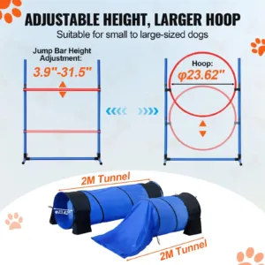 Koerte agility treeningvarustus, 7 tk, 71,0 cm — pilt 4