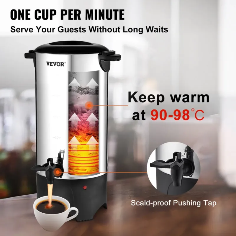 Kohvi- ja kuumaveeautomaat 7,4 L, 1000 W
