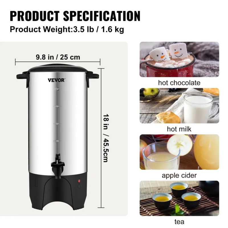 Kohvi- ja kuumaveeautomaat 7,4 L, 1000 W
