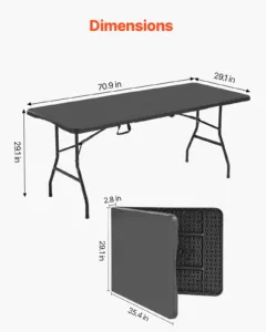 Kokkupandav laud, 1,83 m, 3,5 cm — pilt 4