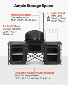 Kokkupandav matkalaud, 29,9 kg, 80 x 52 x 10 cm — pilt 2