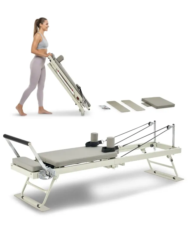 Kokkupandav pilatese reformer, 181 kg, 109 x 55,9 x 22,9 cm