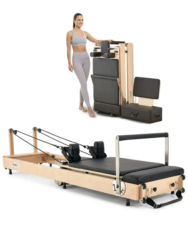 Kokkupandav pilatese reformer, 181 kg, 122 x 45,7 x 68,6 cm