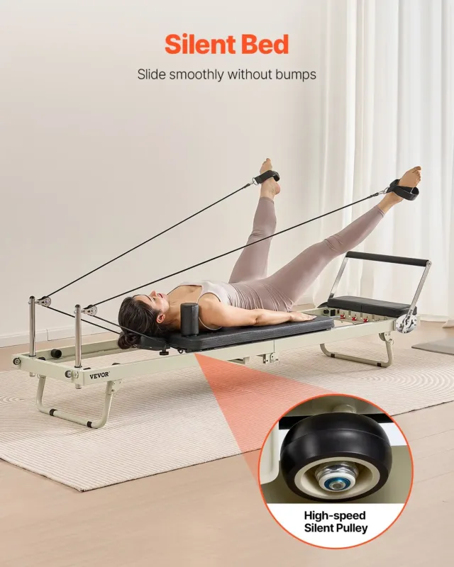 Kokkupandav pilatese reformer, 181 kg, 137 x 61,0 x 30,5 cm