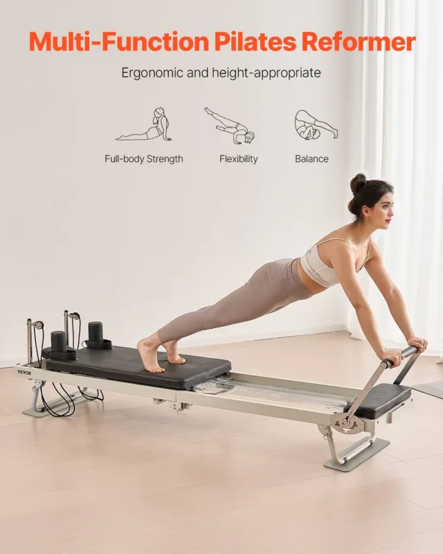 Kokkupandav pilatese reformer, 181 kg, 137 x 61,0 x 30,5 cm