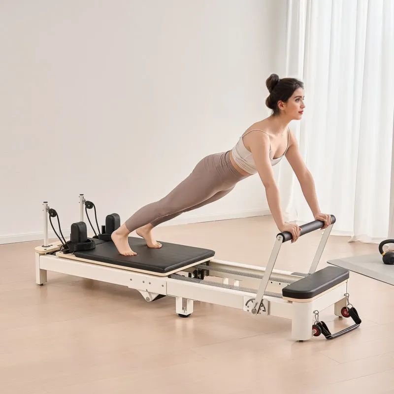 Kokkupandav pilatese reformermasin, 181 kg, 124 x 66,0 x 71,1 cm