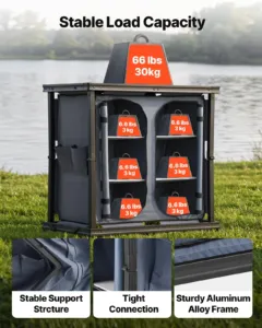 Kokkupandav telkimiskapp, 29,9 kg, 84 x 51 x 80 cm — pilt 4