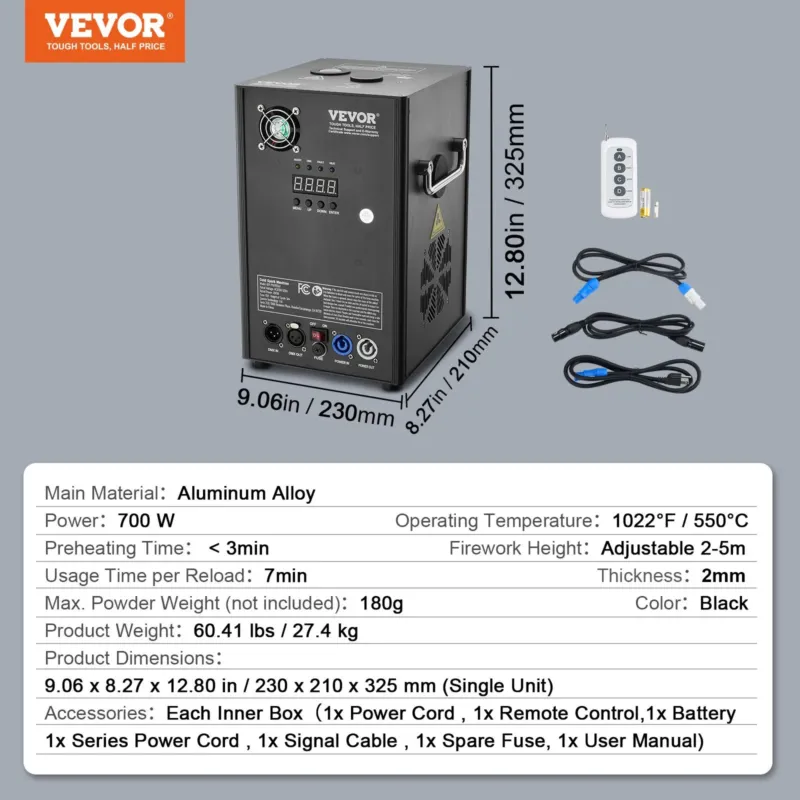 Külmsädemega masin, 4 tk, 700 W