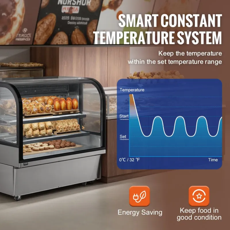 Külmvitriin kondiitritoodetele 505 L, LED-valgustus