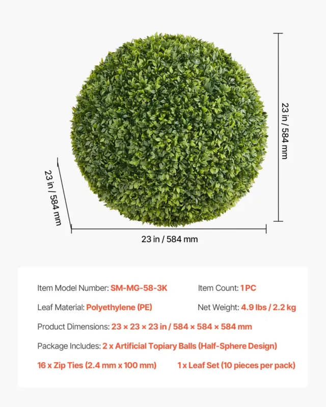 kunstlik topiary pall