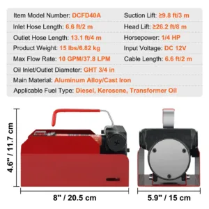 Kütuseülekandepump, 798,6 cm, 2,99 m — pilt 7