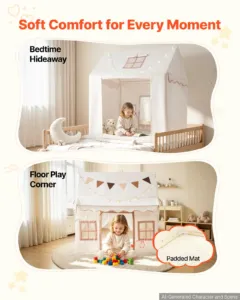 Laste mängutelk räästaga, 2 uksega, 5,08 cm — pilt 4